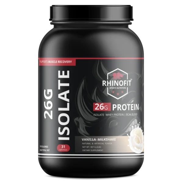 RhinoFit Sports Nutrition Vanilla Milkshake Flavor Isolate Protein